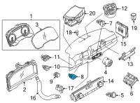 OEM Nissan Rogue Switch Assy-Back Door Opener Diagram - 25261-6RA0A