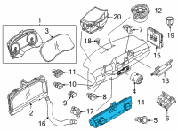 OEM Nissan Rogue Controller Assy-Air Conditiner Diagram - 27500-6RK1A