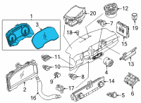 OEM 2021 Nissan Rogue Combination Meter Assy-Instrument Diagram - 24810-6RR1B