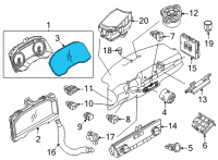 OEM Nissan Rogue Cover-Front, Combination Meter Diagram - 24813-6RR1A
