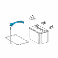OEM 2007 Lexus GX470 Clamp, Battery Diagram - 74481-26020