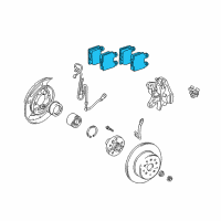 OEM Lexus GS430 Rear Disc Brake Pad Kit Diagram - 04466-30170