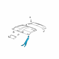 OEM 2010 Chevrolet Corvette Molding Asm-Windshield Side Garnish *Ebony Diagram - 22790979
