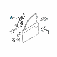 OEM BMW 525xi Lock Hardware Handle Inside Diagram - 51-21-7-076-257