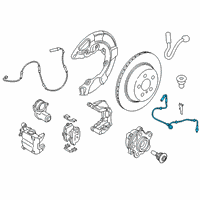 OEM BMW 640i xDrive Gran Turismo Abs Wheel Speed Sensor Diagram - 34-52-6-866-977