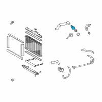 OEM 2003 Lexus IS300 Inlet, Water Diagram - 16321-46040