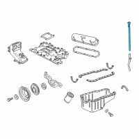 OEM 1993 Ford E-350 Econoline Club Wagon Oil Dipstick Diagram - F2UZ6750A