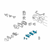 OEM 2006 Honda Pilot Control Assy., Auto Air Conditioner *NH167L* (GRAPHITE BLACK) Diagram - 79600-S9V-A43ZA