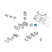 OEM Honda Pilot Switch Assembly, Passenger Side Heated Seat (Graphite Black) Diagram - 38135-S9V-C11ZA