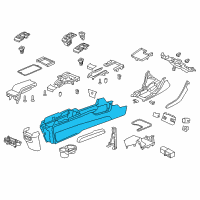 OEM 2018 Honda Civic Console C*NH900L* Diagram - 83452-TBA-A01ZA