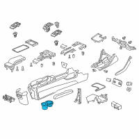 OEM 2020 Honda Insight Cup Holde (Deep Black) Diagram - 83446-TBA-A01ZA