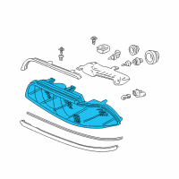 OEM 1999 BMW 540i Headlight Right Passenger Diagram - 63-12-8-362-526