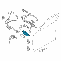 OEM Nissan Quest Interior Door Handle Assembly, Left Diagram - 80671-1AN9A