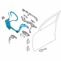 OEM 2015 Nissan Quest Front Left Door Lock Actuator Diagram - 80501-1JA0A