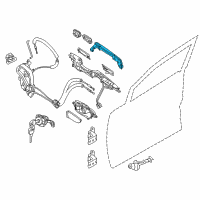 OEM 2017 Nissan Quest Exterior Door Handle Grip Diagram - 80640-1JA0B