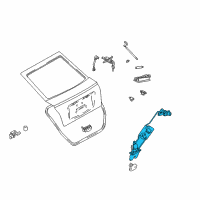 OEM 2004 Hyundai Elantra Tail Gate Latch Assembly Diagram - 81240-2D210