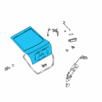 OEM 2004 Hyundai Elantra Panel Assembly-Tail Gate Diagram - 73700-2D351