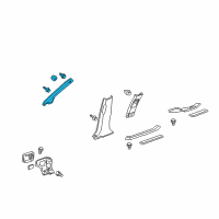 OEM 2008 Acura MDX Garnish Assembly, Right Front Pillar (Light Seagull Gray) Diagram - 84101-STX-A01ZB