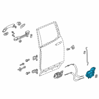 OEM Acura TLX Latch Assembly, Left Rear Door Power Diagram - 72650-T0A-A11