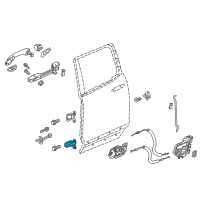 OEM 2022 Honda Passport Hinge, Left Rear Door (Lower) Diagram - 67960-TG7-A01ZZ