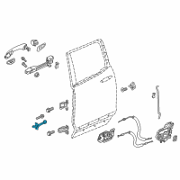 OEM 2022 Honda Ridgeline Checker, Right Rear Door Diagram - 72840-T6Z-A11