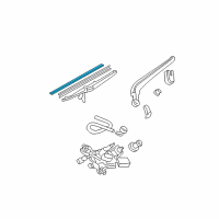 OEM Lexus Rear Wiper Blade Rubber Diagram - 85214-42040