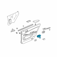 OEM 2003 Honda Accord Handle Assembly, Left Rear Door Inside (Graphite Black) Diagram - 72660-SDA-A02ZA