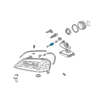 OEM Honda Prelude Socket (2P) Diagram - 34303-SS1-003