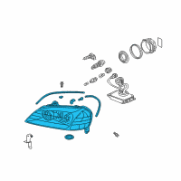 OEM Acura CL Headlight Head Light Headlamp Diagram - 33101-S3M-A01