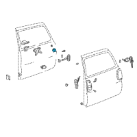 OEM 2000 Toyota RAV4 Hinge Diagram - 68801-42020