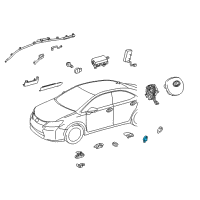 OEM Toyota Prius C Side Sensor Diagram - 89831-06060