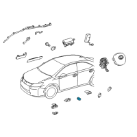 OEM 2014 Toyota Venza Side Sensor Diagram - 89831-0E020