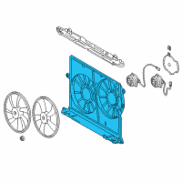 OEM 2009 Toyota Matrix Fan Shroud Diagram - 16711-0H180