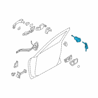 OEM 2007 Hyundai Sonata Front Door Lock Assembly, Left Diagram - 81970-3KA00