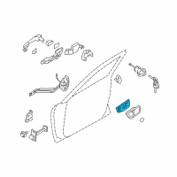 OEM 2010 Hyundai Sonata Interior Door Handle Assembly, Left Diagram - 82610-3K520-HZ