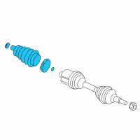 OEM 2007 Pontiac G6 Boot Kit-Front Wheel Drive Shaft Cv Joint Diagram - 25786428