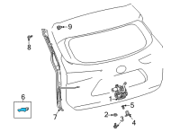 OEM 2021 Toyota Sienna Lift Gate Switch Diagram - 84966-08010