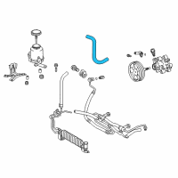 OEM Toyota Land Cruiser Power Steering Suction Hose Diagram - 44348-60410