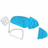 OEM 2007 Pontiac G5 Mirror Assembly Diagram - 25831893