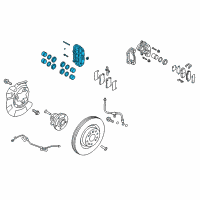 OEM 2014 Hyundai Genesis Coupe CALIPER Kit-Front Brake, LH Diagram - 58180-2MA10