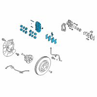 OEM 2010 Hyundai Genesis Coupe Brake Assembly-Front, RH Diagram - 58130-2M700