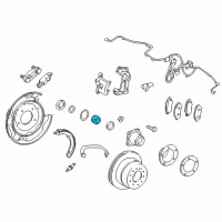 OEM 2017 Toyota Land Cruiser Hub & Bearing Retainer Diagram - 42423-34040