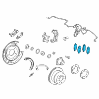 OEM Lexus LX570 Rear Disc Brake Pad Kit Diagram - 04466-60160