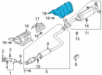 OEM 2022 Hyundai Elantra Panel-Heat Protector, RR Diagram - 28795-AA000