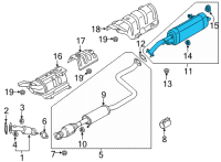 OEM 2022 Hyundai Elantra Muffler Assembly-Rear Diagram - 28710-AA500