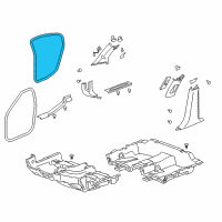 OEM 2008 Buick Lucerne Surround Weatherstrip Diagram - 25792031