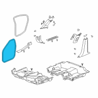 OEM 2008 Buick Lucerne Surround Weatherstrip Diagram - 25792029