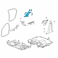 OEM 2008 Buick Lucerne Molding Asm-Windshield Side Upper Garnish *Shale Diagram - 15912658