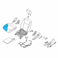 OEM 2022 Nissan Leaf Pad-Front Seat Cushion Diagram - 87361-3NF0A