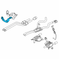 OEM BMW 135i Catalytic Converter Front Diagram - 18-30-7-553-594